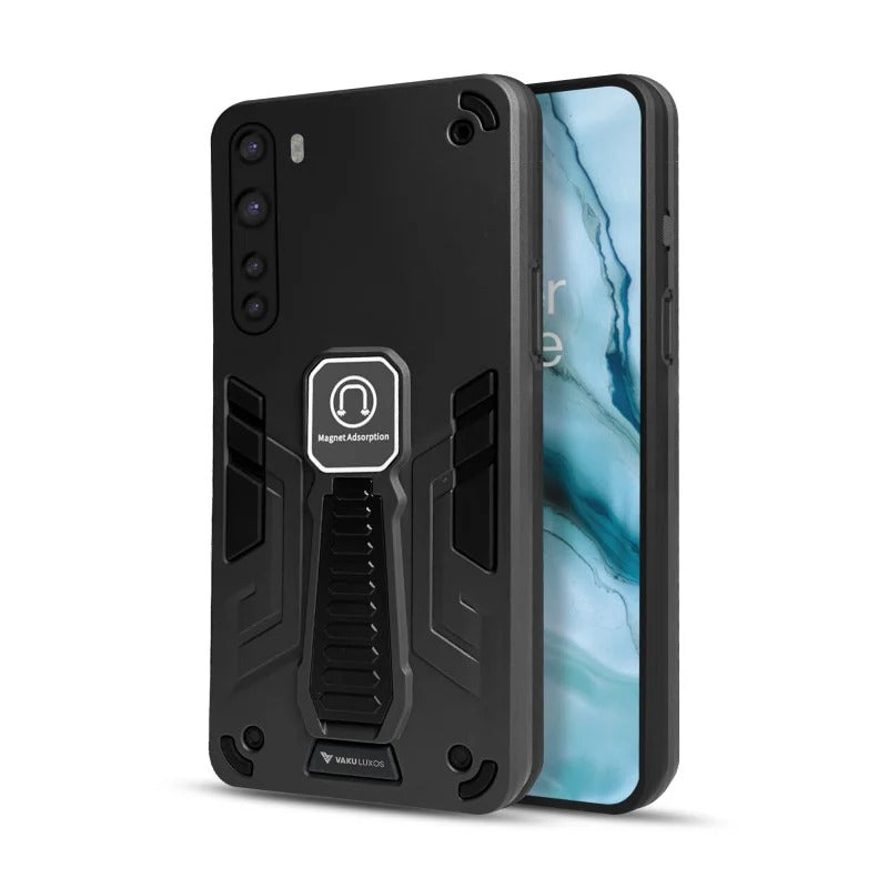 Vaku ® OnePlus Nord Valor Military Grade Armor Case with Built-in Kickstand Shockproof Back Cover