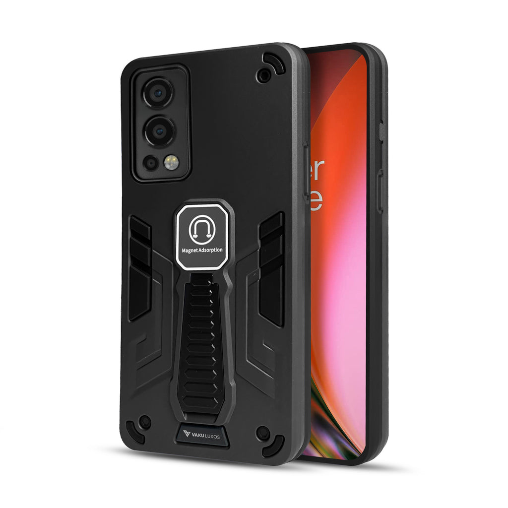 Vaku ® OnePlus Nord 2 Valor Military Grade Armor Case with Built-in Kickstand Shockproof Back Cover