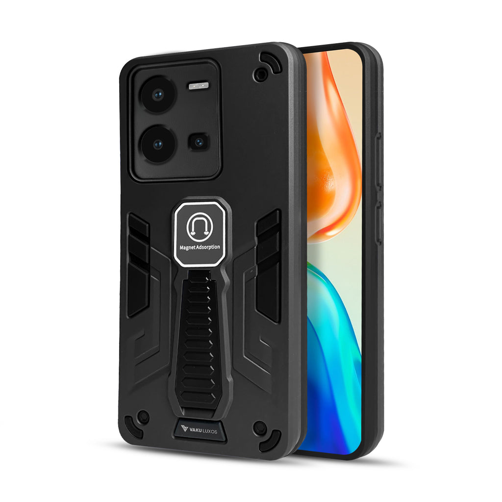 Vaku ® Vivo V25e Valor Military Grade Armor Case with Built-in Kickstand Shockproof Back Cover