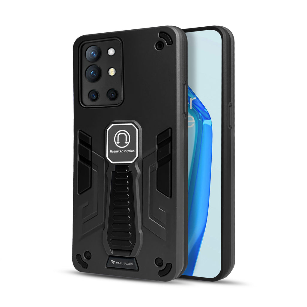 Vaku ® OnePlus 9R Valor Military Grade Armor Case with Built-in Kickstand Shockproof Back Cover