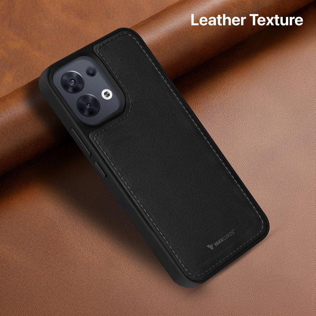 Vaku ® Oppo Reno8 5G Luxe Premium Leather Stitched Protective Back Cover