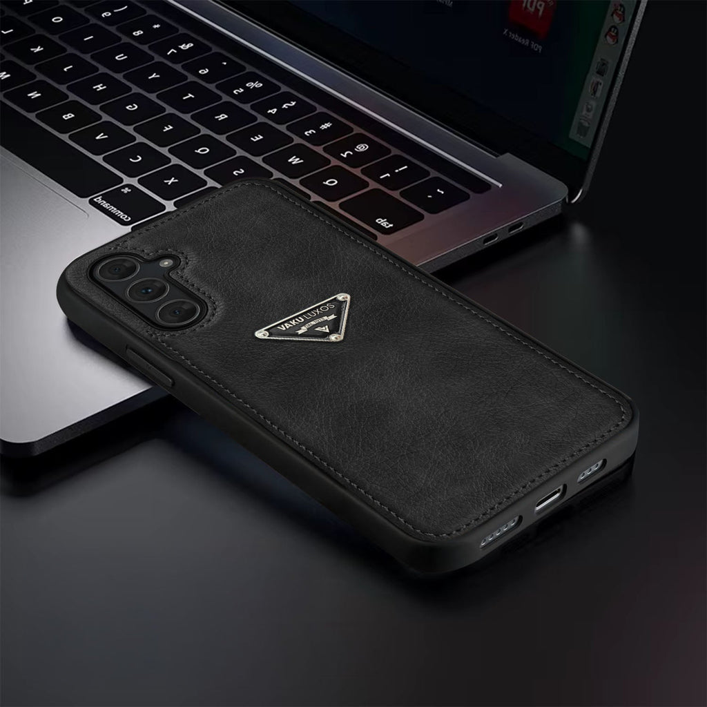 Vaku Luxos® Samsung Galaxy A55 5G Nyxen Premium Leather Stitched Soft Shockproof Protective Back Cover