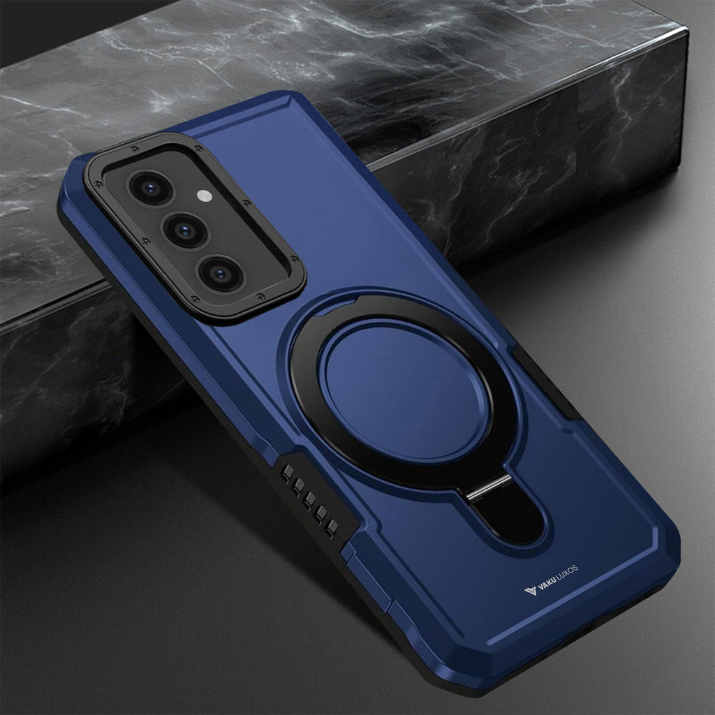 Vaku® Samsung Galaxy S24 5G Astor Military Grade Armor Protective Case with Ring Bracket Kickstand Back cover