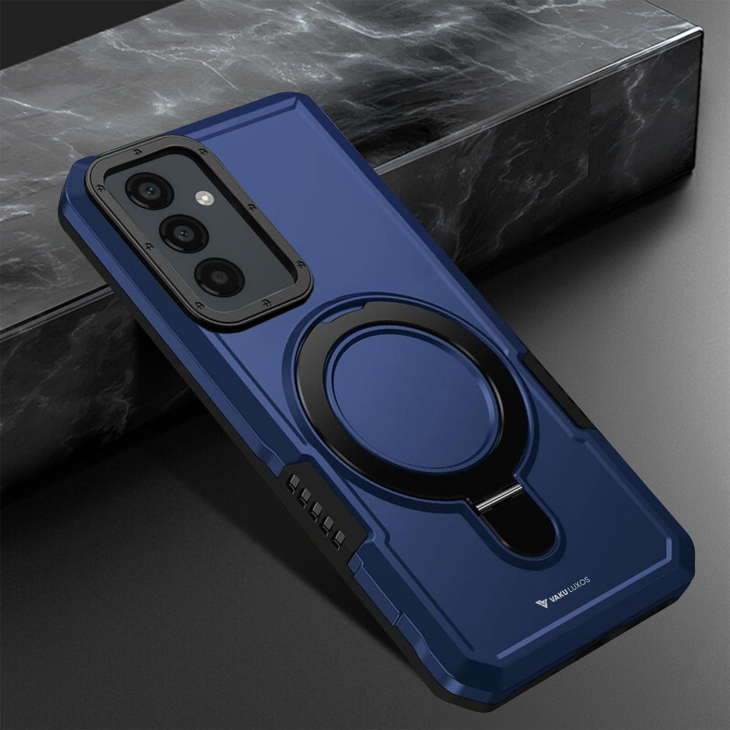 Vaku® Samsung Galaxy A24 4G Astor Military Grade Armor Protective Case with Ring Bracket Kickstand Back cover