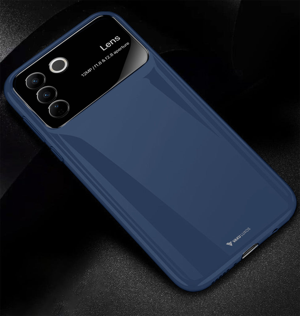 Vaku® Vivo V27 5G Glazed Polarized Camera Lens Protector Shockproof Back Cover