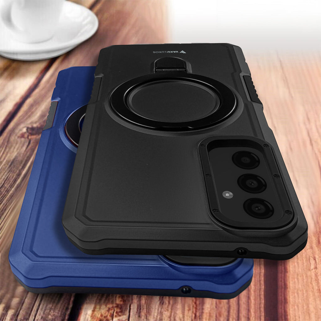 Vaku® Samsung Galaxy A24 4G Astor Military Grade Armor Protective Case with Ring Bracket Kickstand Back cover