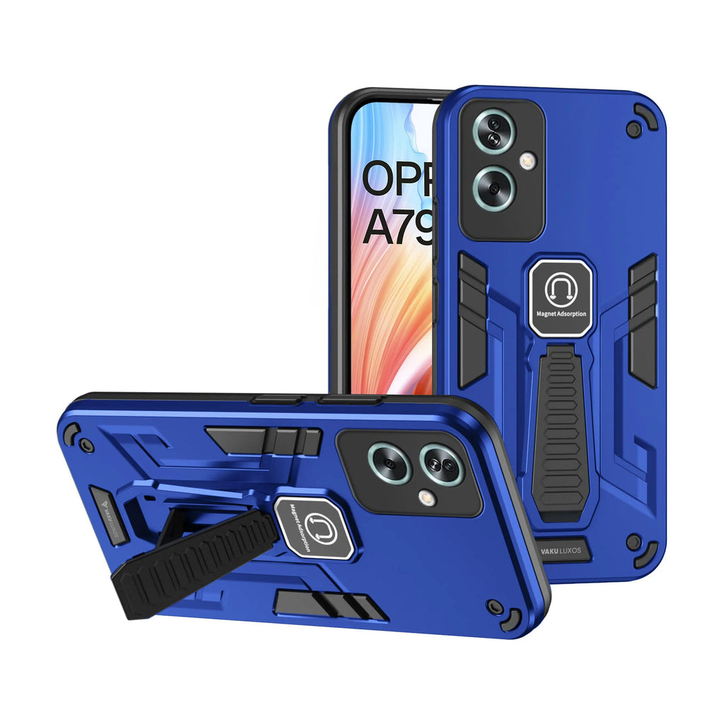 Vaku ® Oppo A79 5G Valor Military Grade Armor Case with Built-in Kickstand Shockproof Back Cover