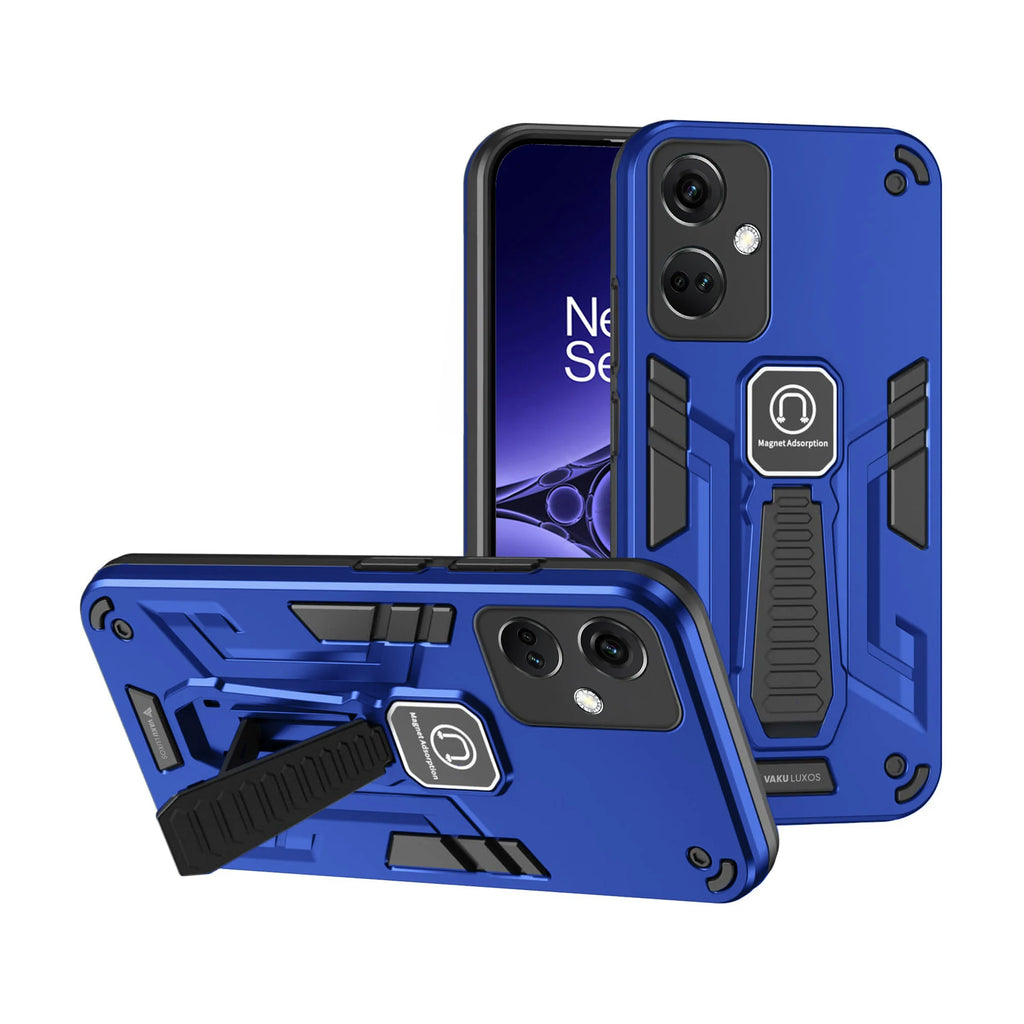 Vaku ® OnePlus Nord CE 3 5G Valor Military Grade Armor Case with Built-in Kickstand Shockproof Back Cover