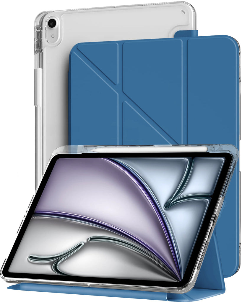 Vaku Luxos ® TRANSLUVO Y-FOLD iPad (A16) 11th/10th Generation (2025/2022) Free-Angle Viewing with Adjustable Stand 11-inch/10.9-inch Pencil Holder Case