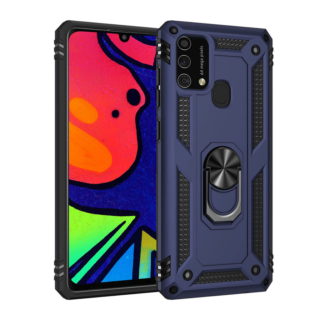 Vaku ® Samsung Galaxy F41 Hawk Ring Shock Proof Cover with Inbuilt Kickstand