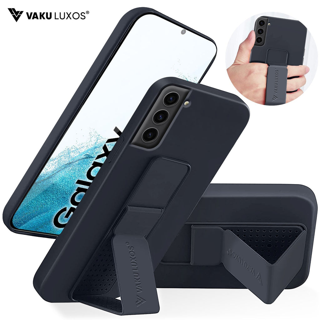 Vaku ® Samsung Galaxy S22 Harbor Grip Multi-Functional Magnetic Vertical & Horizontal Stand Case Silicon Back Cover