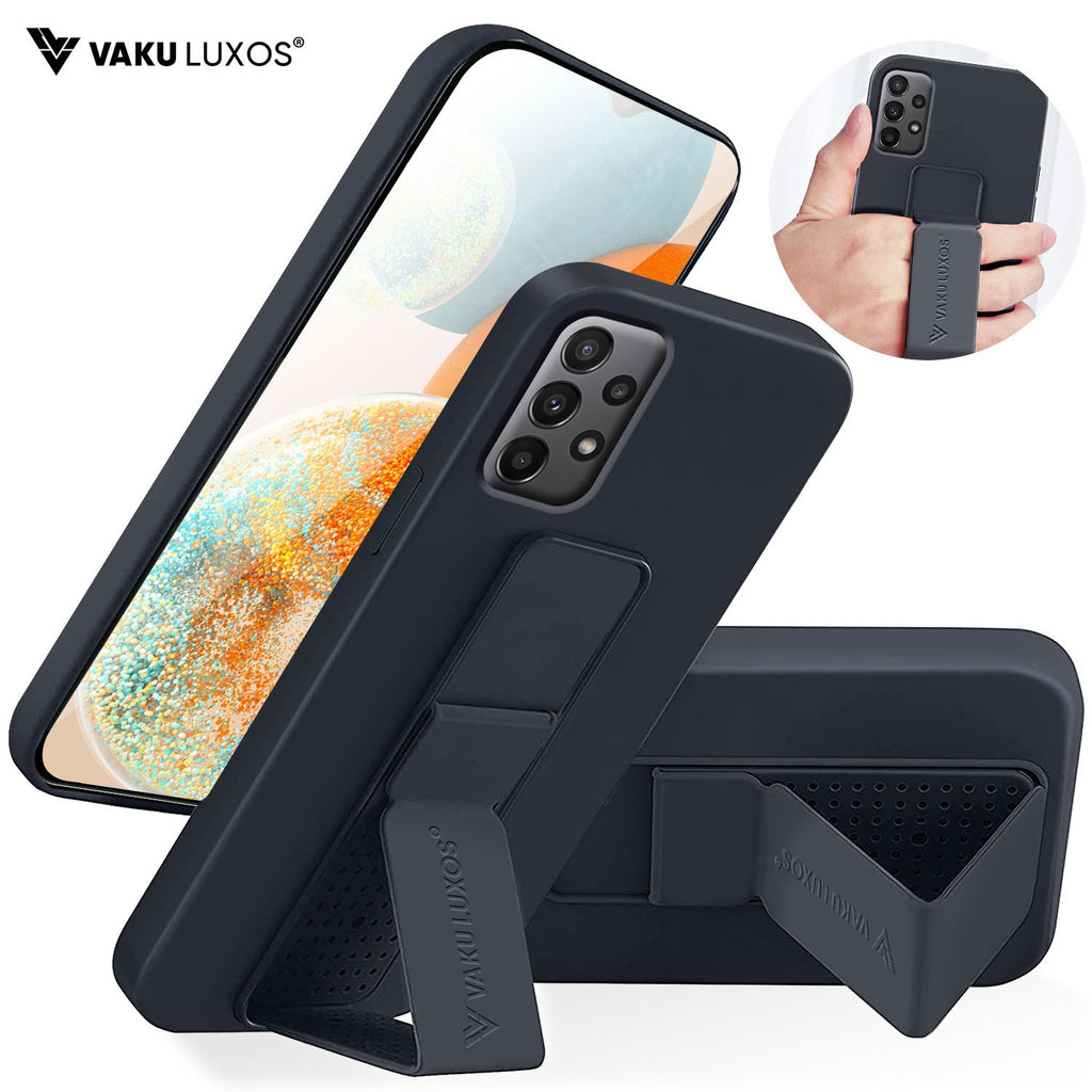 Vaku ® Samsung Galaxy A23 Harbor Grip Multi-Functional Magnetic Vertical & Horizontal Stand Case Silicon Back Cover