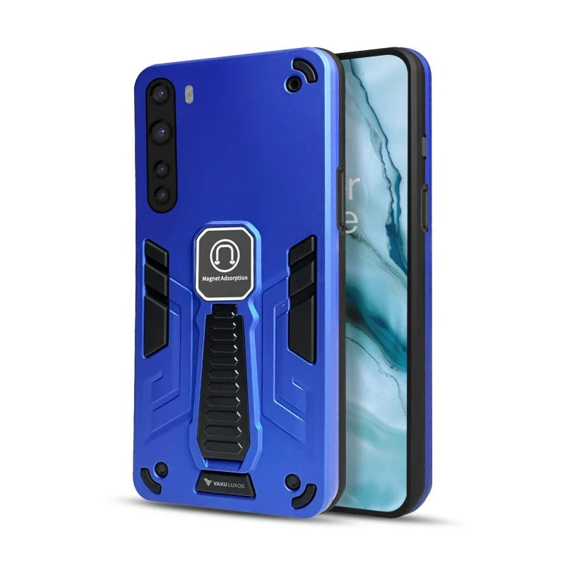 Vaku ® OnePlus Nord Valor Military Grade Armor Case with Built-in Kickstand Shockproof Back Cover