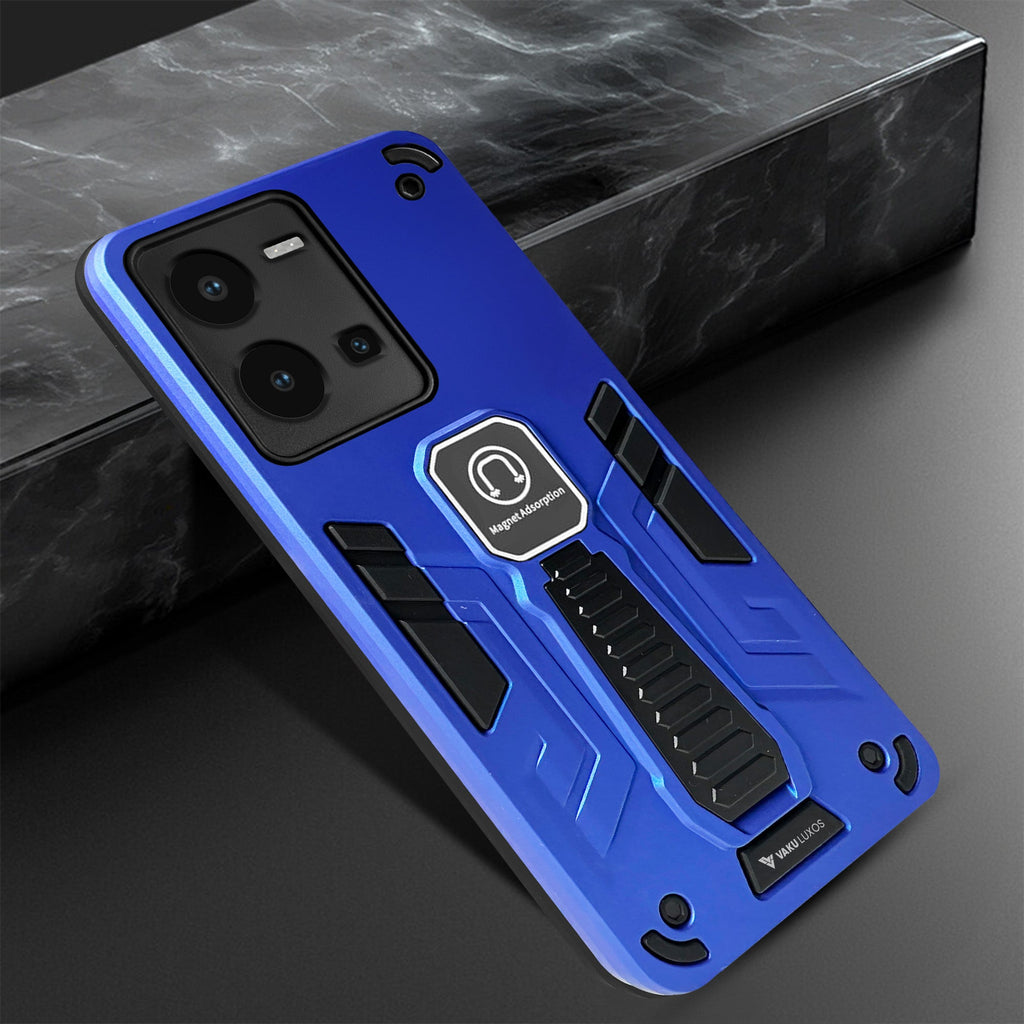 Vaku® Vivo V25e Valor Military Grade Armor Case with Built-in Kickstand Shockproof Back Cover