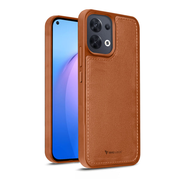Vaku ® Oppo Reno8 5G Luxe Premium Leather Stitched Protective Back Cover
