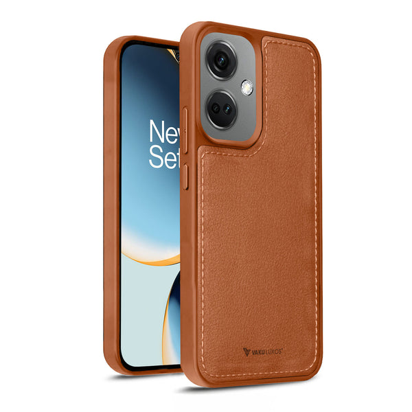 Vaku ® OnePlus Nord CE 3 5G Luxe Premium Leather Stitched Protective Back Cover