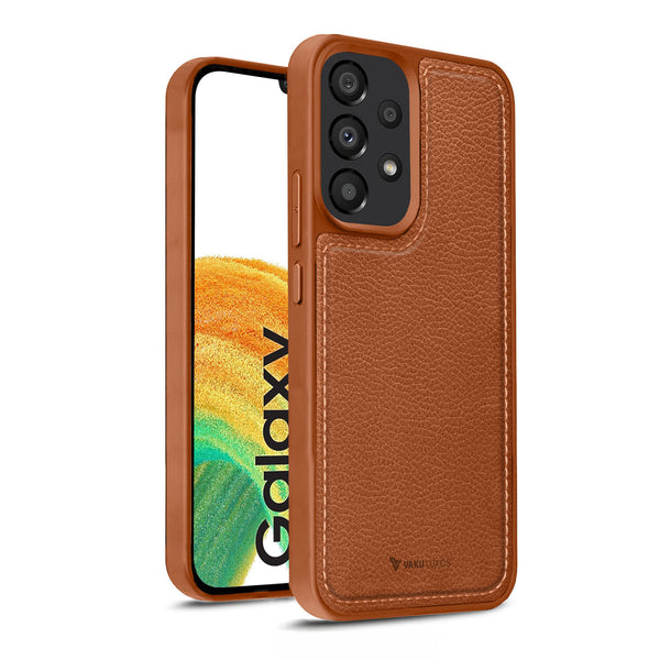 Vaku ® Samsung Galaxy A33 5G Luxe Premium Leather Stitched Protective Back Cover