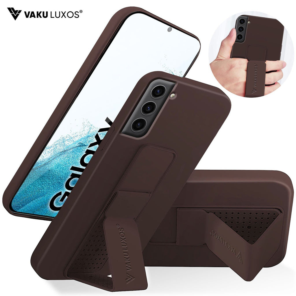 Vaku ® Samsung Galaxy S22 Harbor Grip Multi-Functional Magnetic Vertical & Horizontal Stand Case Silicon Back Cover