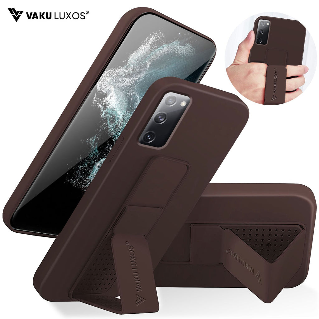 Vaku ® Samsung Galaxy S20 FE Harbor Grip Multi-Functional Magnetic Vertical & Horizontal Stand Case Silicon Back Cover