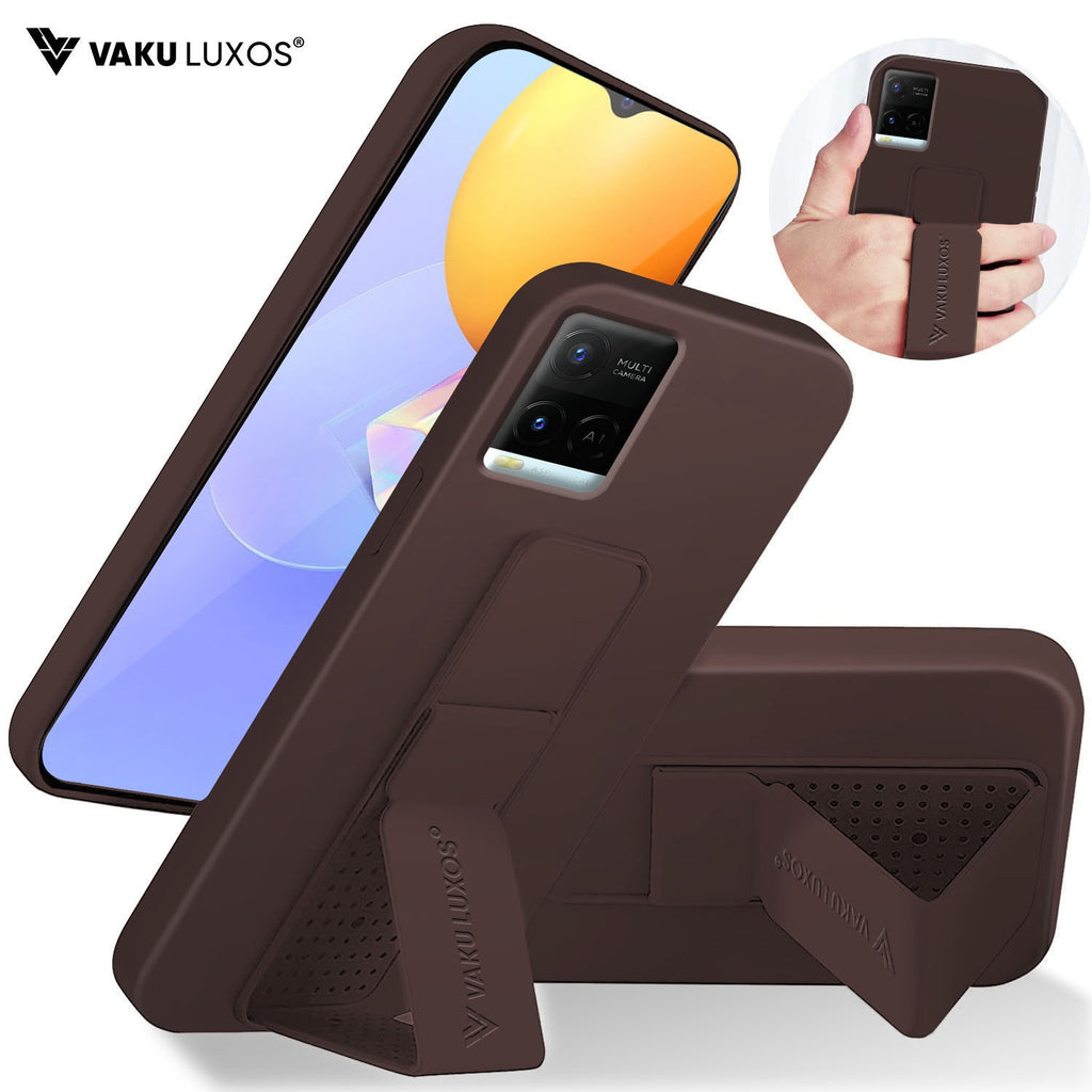 Vaku ® Vivo Y21 / Y33s / Y21e / Y21T Harbor Grip Multi-Functional TPU Back Cover