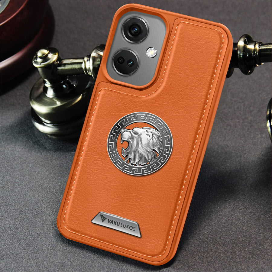 Vaku ® OnePlus Nord CE 3 5G Regal Shield Metal Lion Engraved