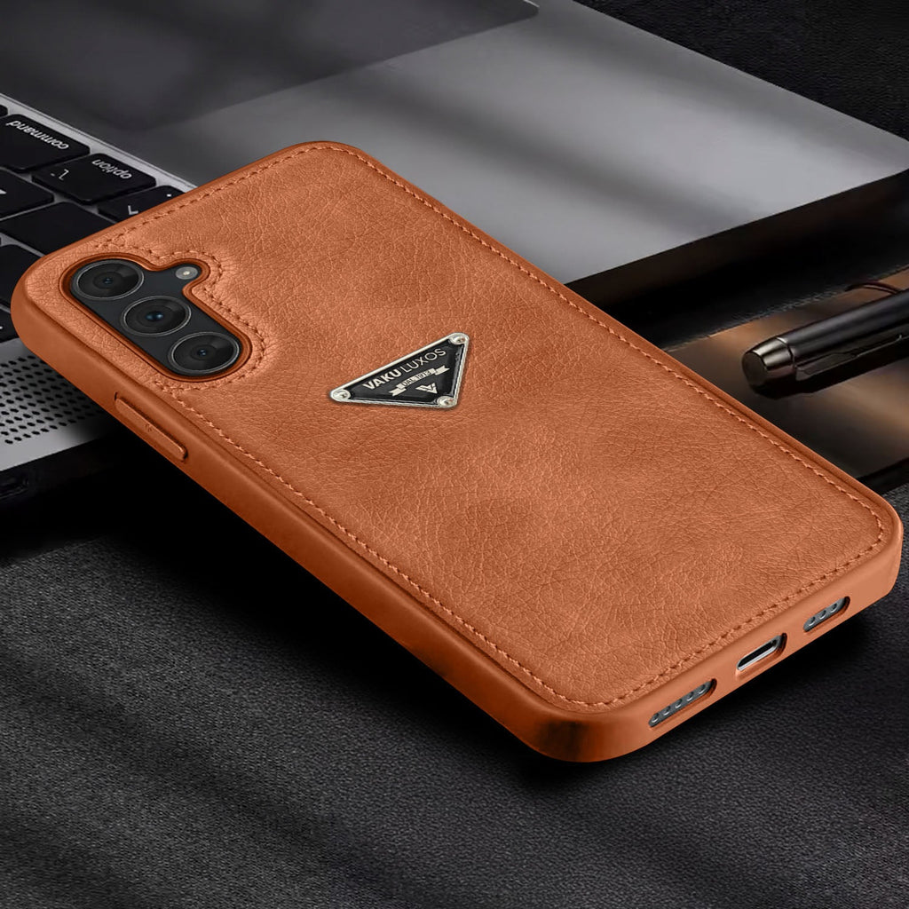 Vaku Luxos® Samsung Galaxy A35 5G Nyxen Premium Leather Stitched Soft Shockproof Protective Back Cover