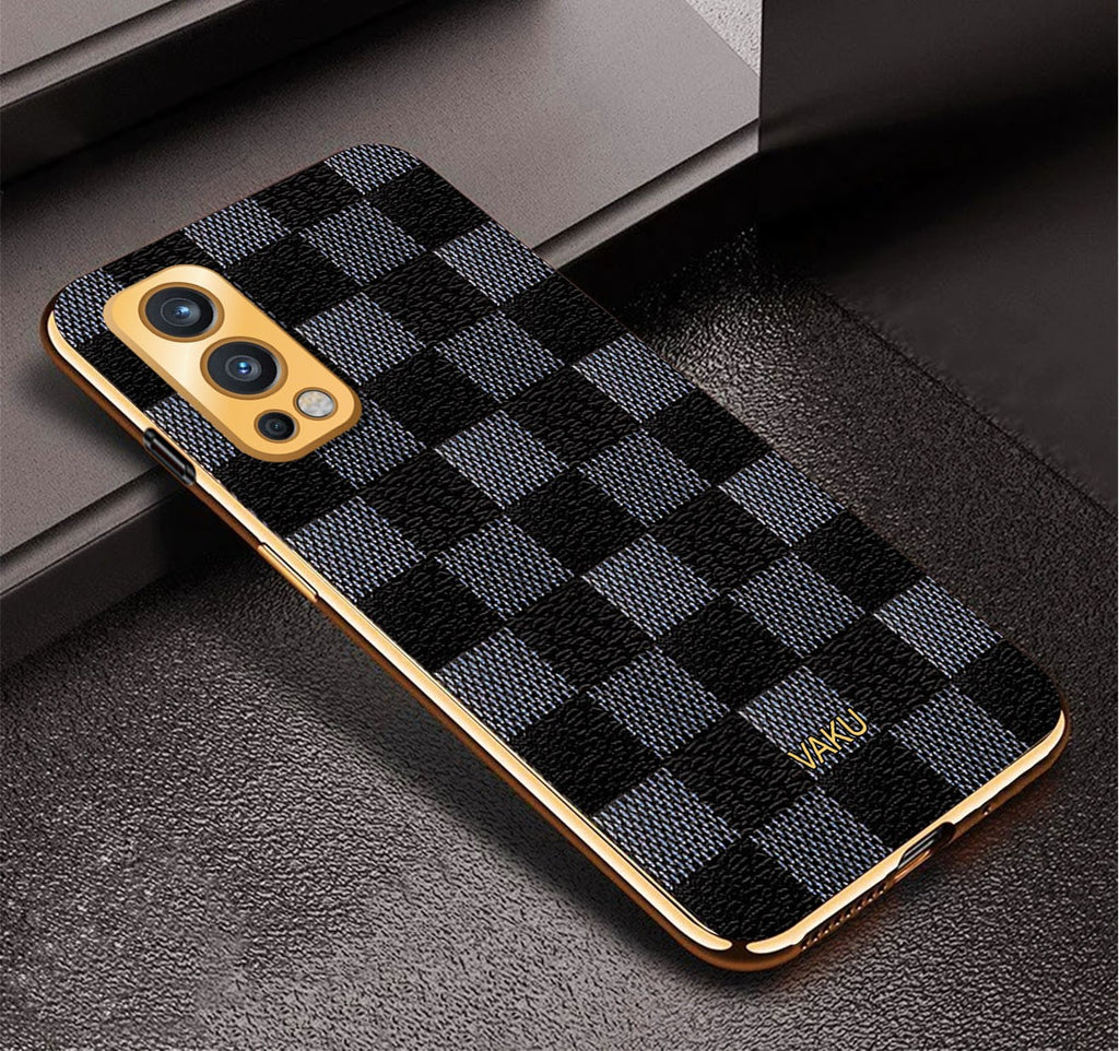 Vaku® OnePlus Nord 2 Cheron Leather Electroplated Soft TPU Back Cover