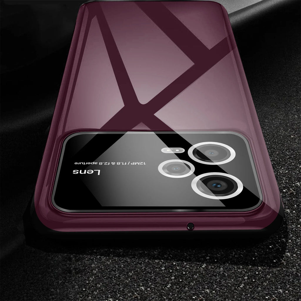 Vaku ® Xiaomi Redmi Note 12 Pro Polarized Large Window Glass Camera Protector Back Cover