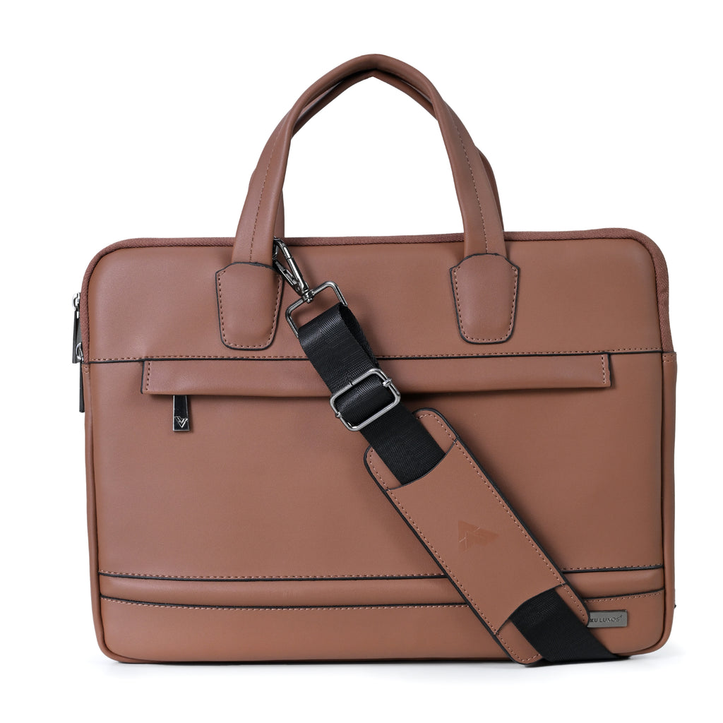 Vaku Luxos ® CASTINO 14 inch Laptop Bag Premium PU Leather Laptop Sleeve Messenger