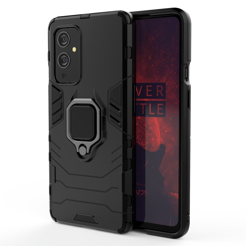 Vaku ® OnePlus 9 Falcon Metal Ring Grip Kickstand Shockproof Hard Bumper Dual Layer Rugged Case Cover