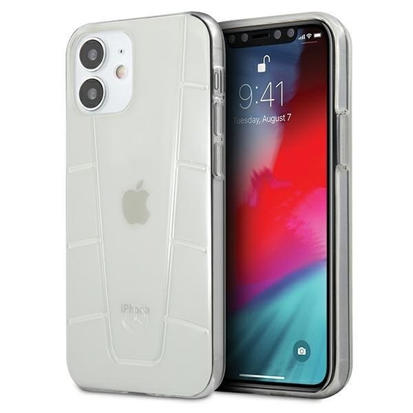Mercedes Benz ® For iPhone 12 Mini 5.4inch Transparent Line Gloss Back Cover
