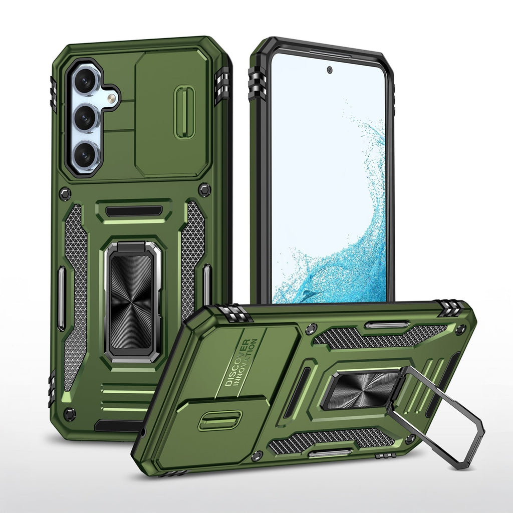 Vaku® Samsung Galaxy A54 5G Aegis Armor Slide Camera Protection Magnetic Ring Holder Kickstand Back Cover