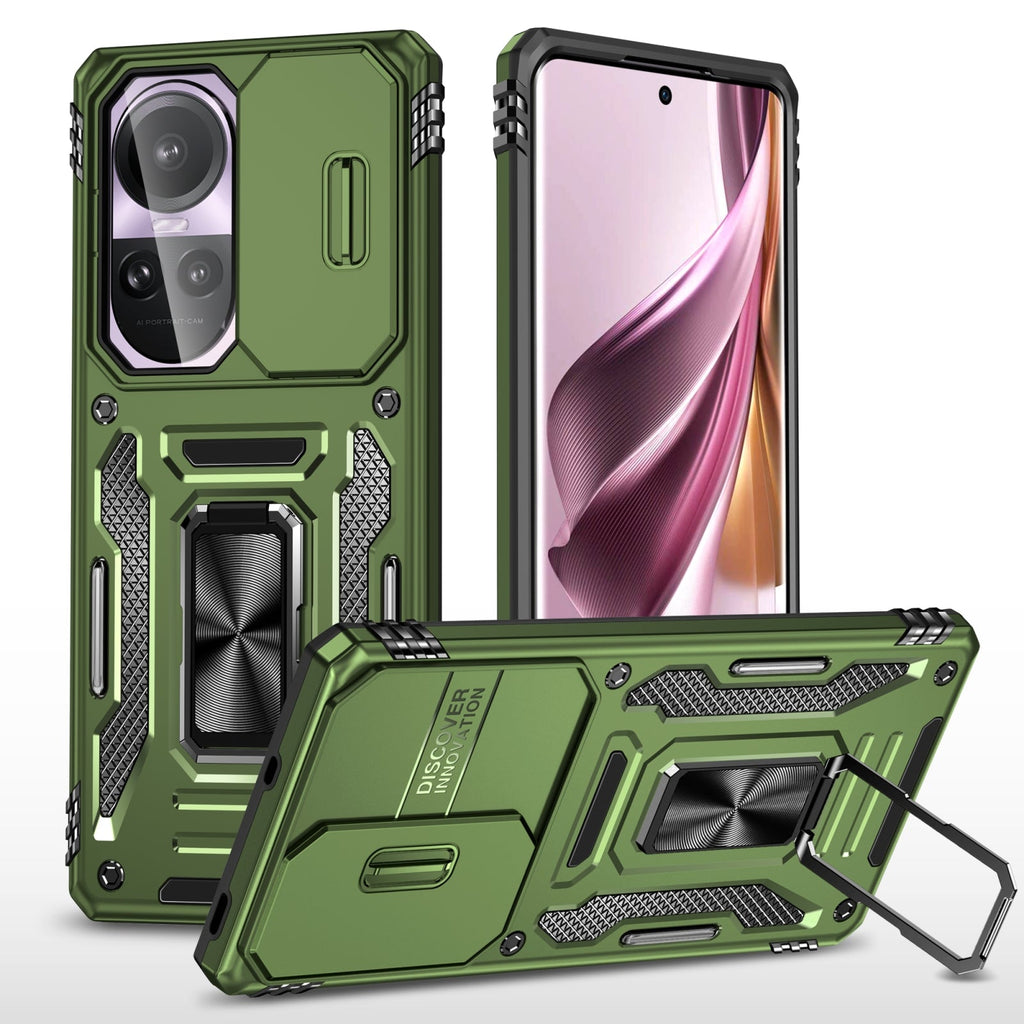 Vaku ® Oppo Reno10 5G Aegis Armor Slide Camera Protection Back Cover