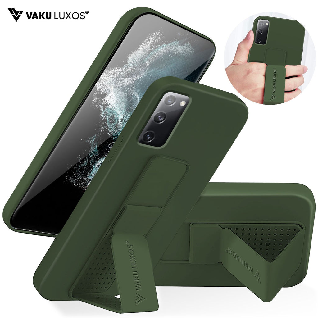 Vaku ® Samsung Galaxy S20 FE Harbor Grip Multi-Functional Magnetic Vertical & Horizontal Stand Case Silicon Back Cover