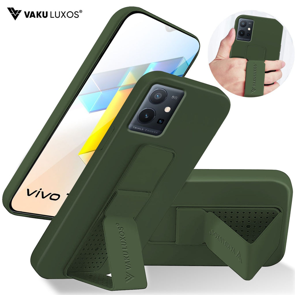 Vaku ® Vivo Y75 / T1 5G Harbor Grip Multi-Functional TPU Back Cover