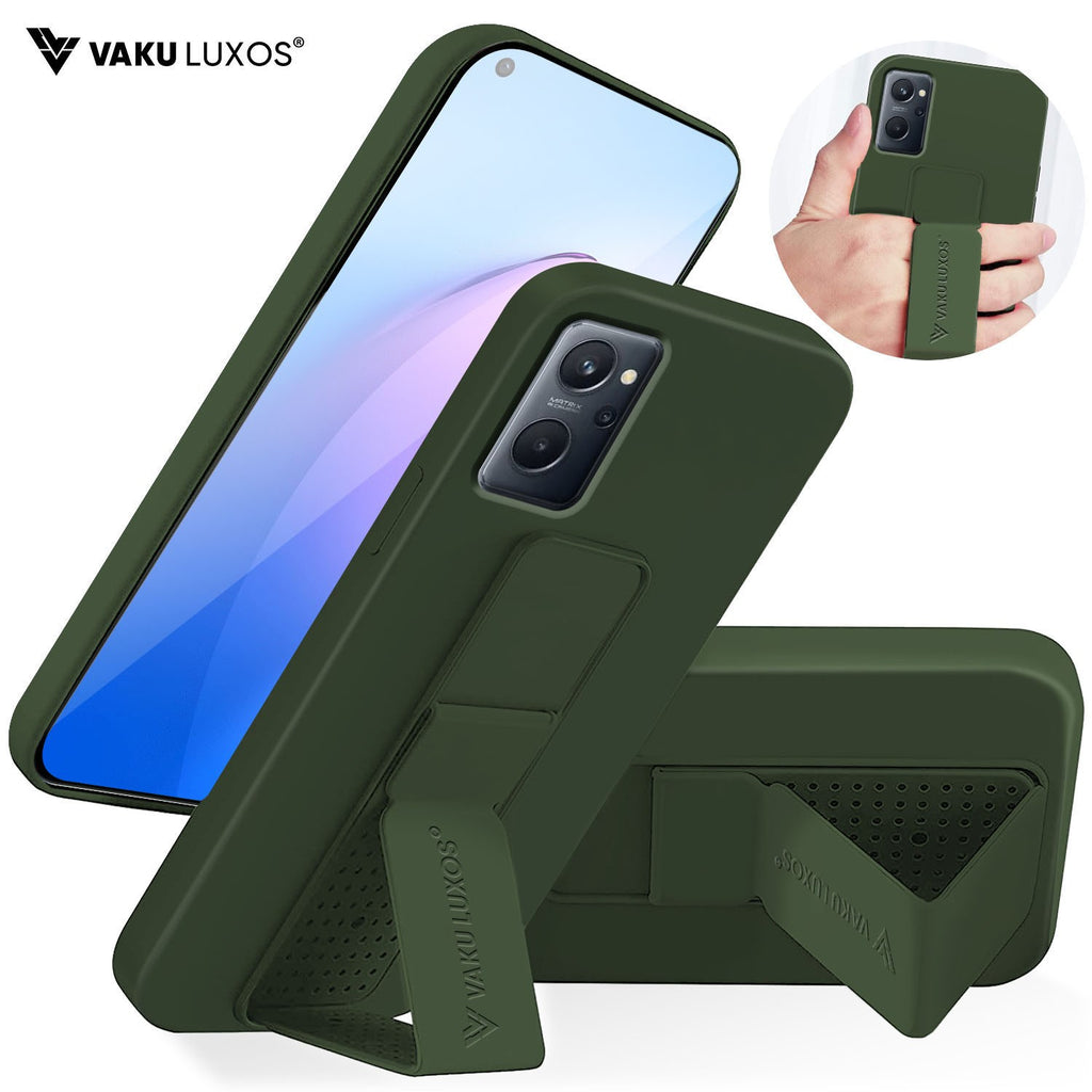 Vaku ® Oppo K10 Harbor Grip Multi-Functional Magnetic Vertical & Horizontal Stand Case Silicon Back Cover