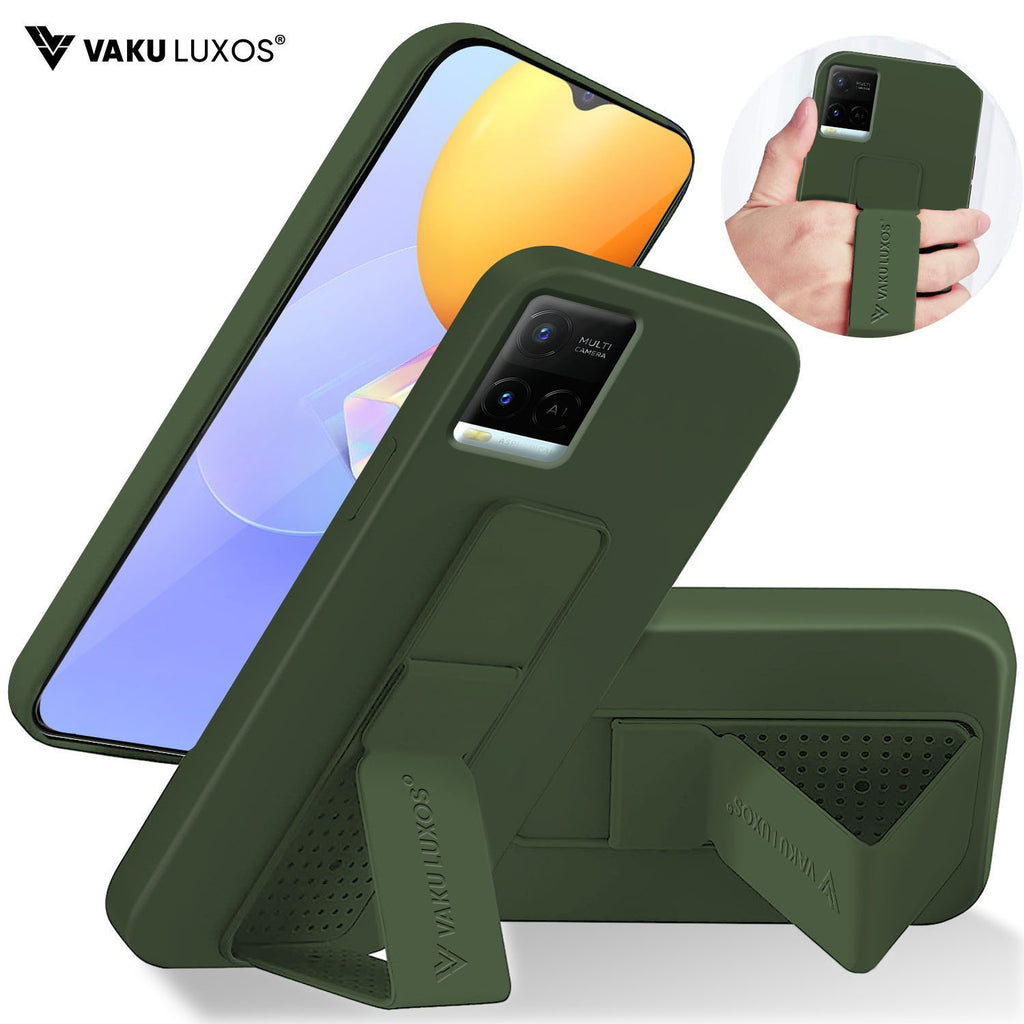 Vaku ® Vivo Y21 / Y33s / Y21e / Y21T Harbor Grip Multi-Functional TPU Back Cover