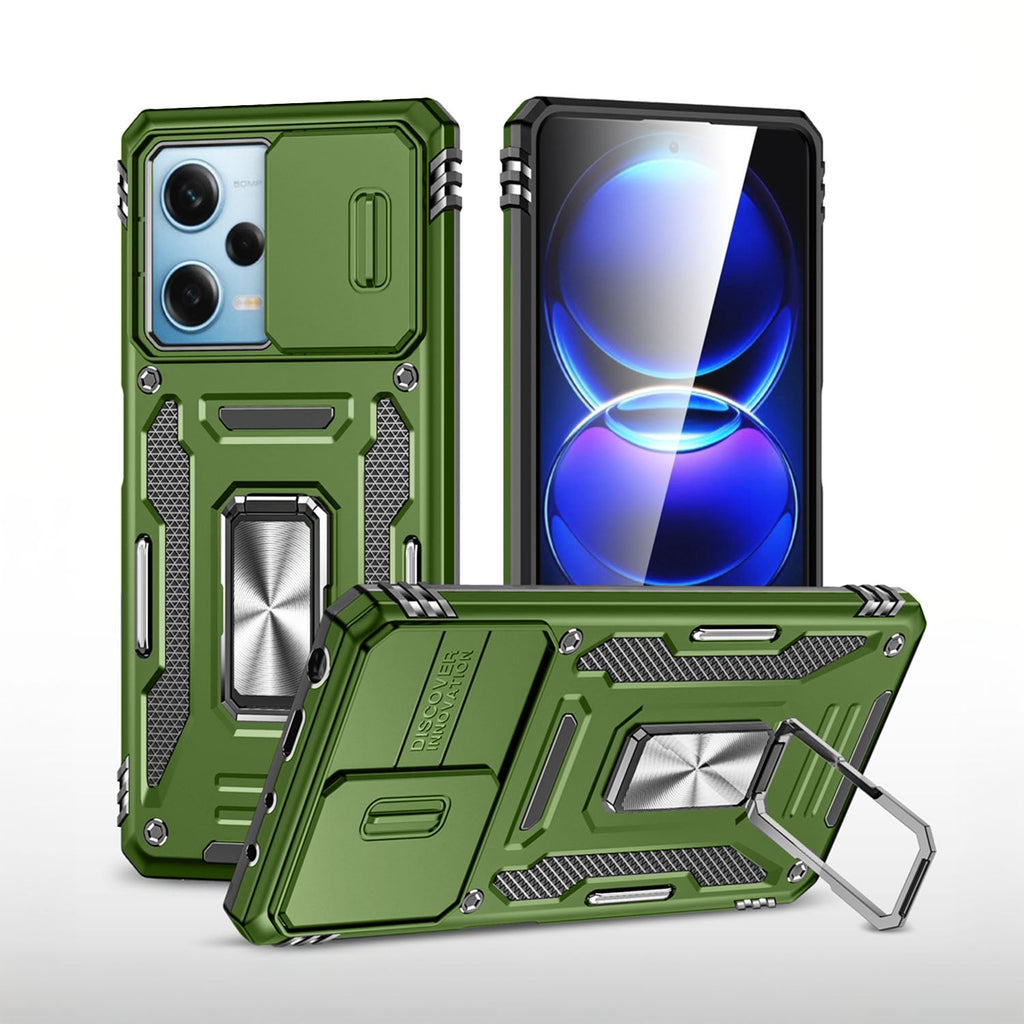 Vaku® Xiaomi Redmi Note 12 5G Aegis Armor Slide Camera Protection Back Cover
