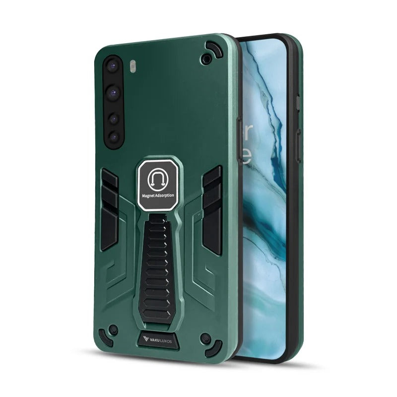 Vaku® OnePlus Nord Valor Military Grade Armor Case with Built-in Kickstand Shockproof Back Cover