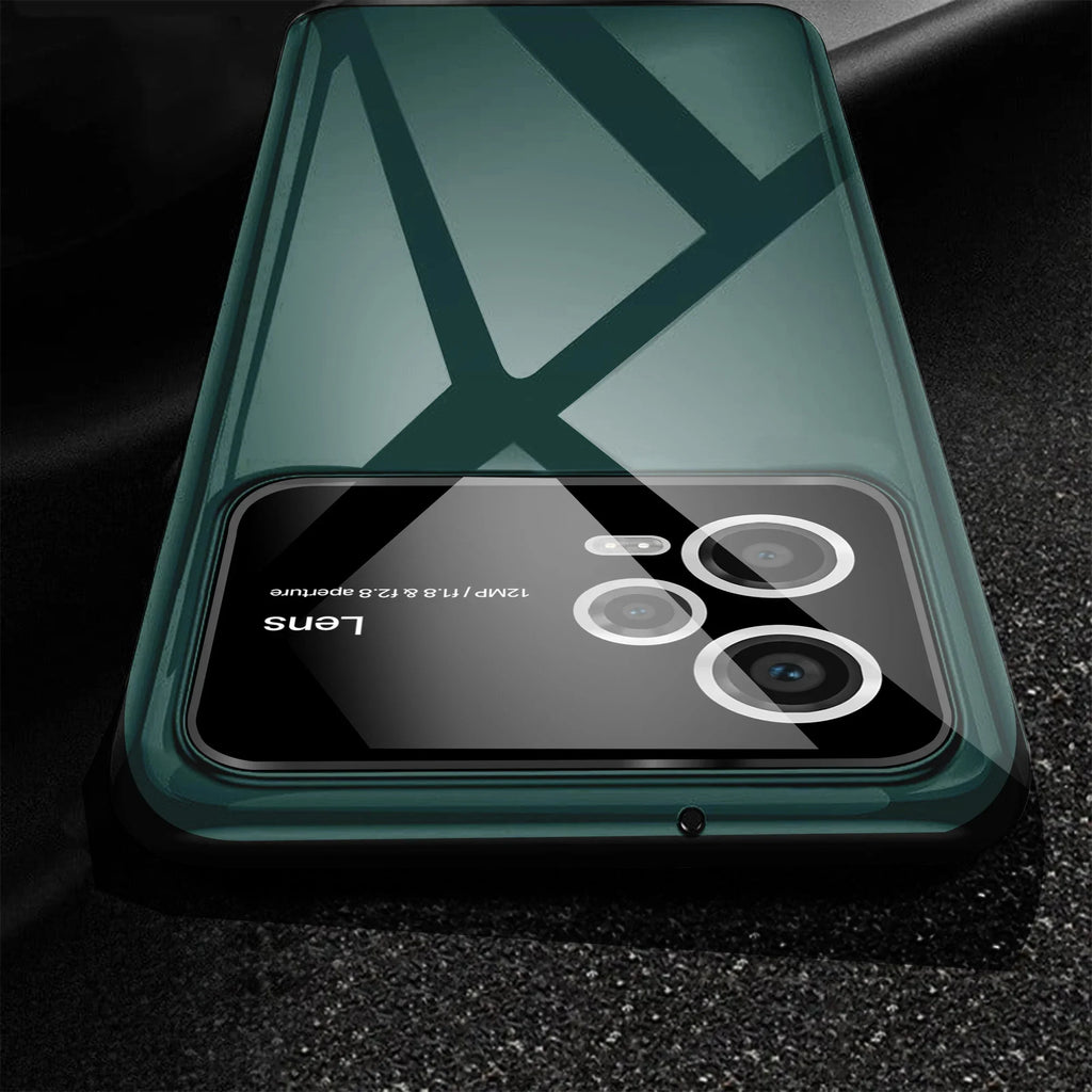 Vaku ® Xiaomi Redmi Note 12 Pro Polarized Large Window Glass Camera Protector Back Cover