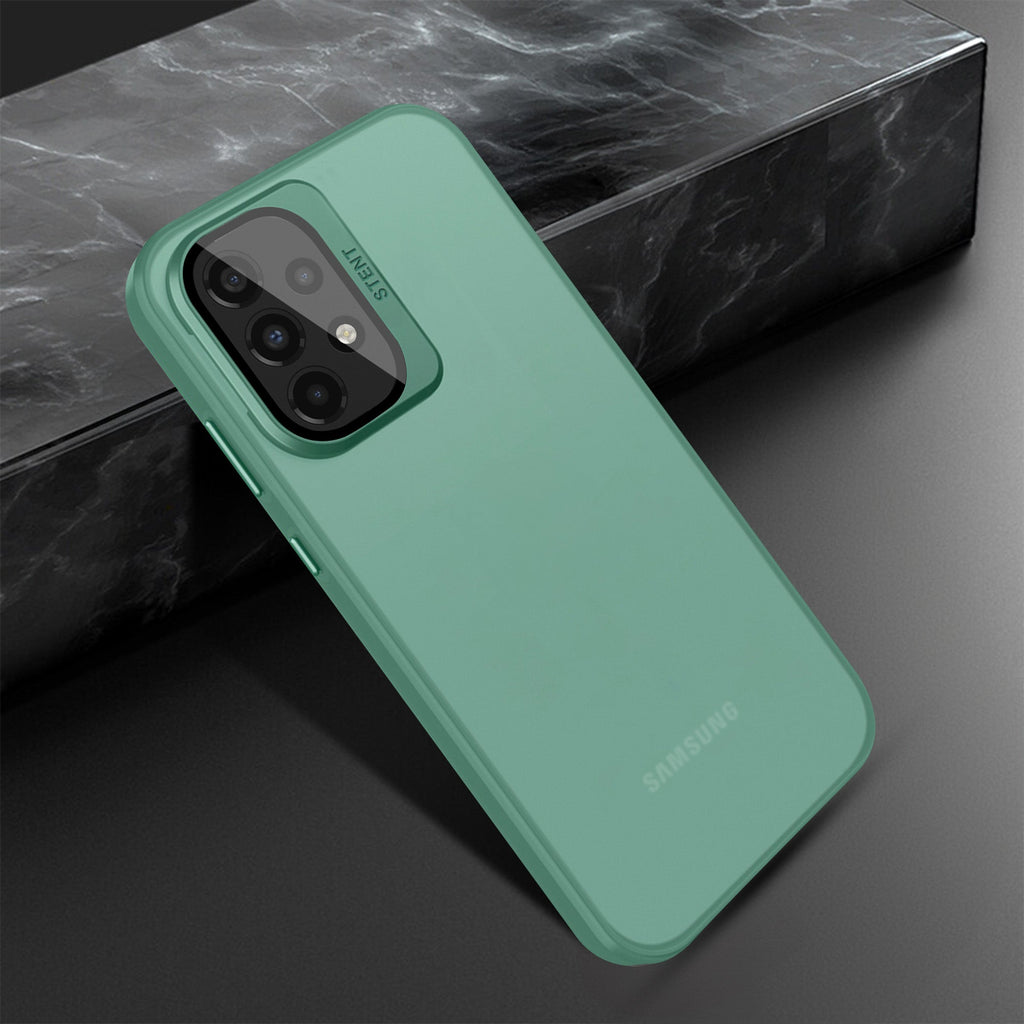 Vaku® Samsung Galaxy A53 5G Rime Frosted Translucent Camera Protector Case with Built-in Stash Stand Back Cover