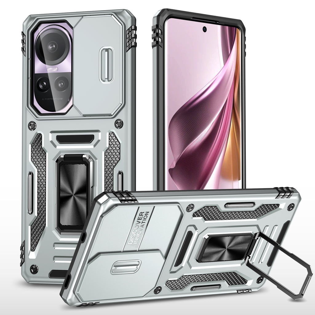 Vaku ® Oppo Reno10 5G Aegis Armor Slide Camera Protection Back Cover