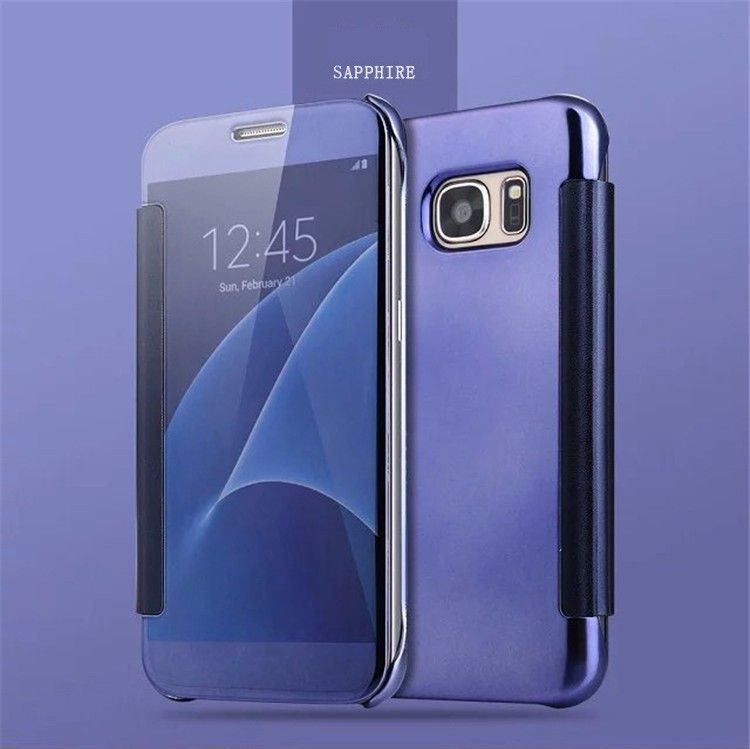 Vaku ® Samsung Galaxy S8 Plus Mate Smart Awakening Mirror Folio Metal Electroplated PC Flip Cover