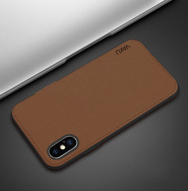Vaku ® Apple iPhone XS Max Luxico Series Hand-Stitched Cotton Textile Ultra Soft-Feel Back Cover