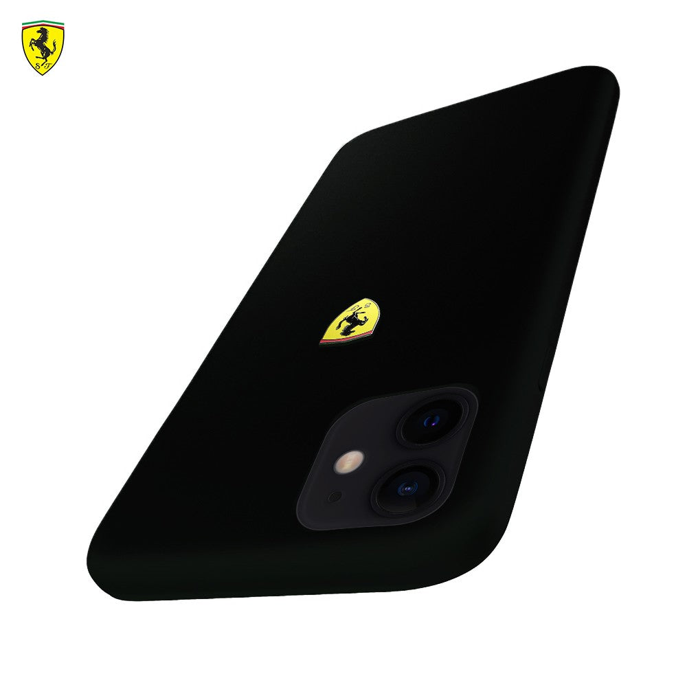 Ferrari ® Apple iPhone 12 Mini Liquid Silicon Velvet-Touch Silk Finish Back Cover