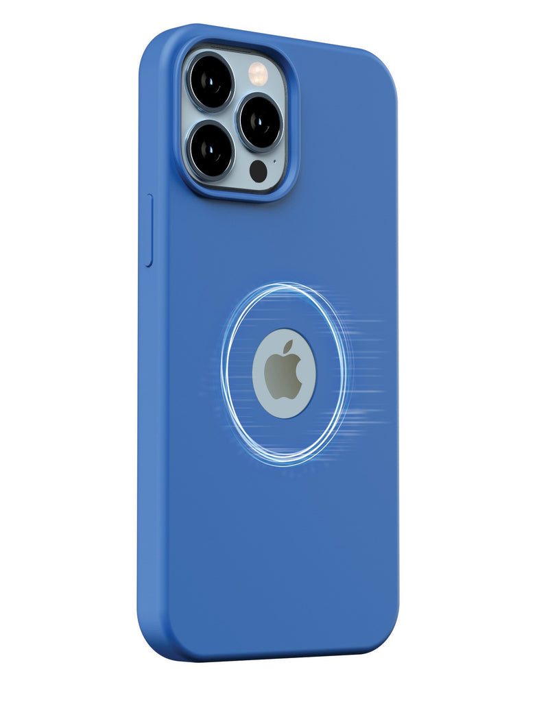 Vaku Luxos ® Apple iPhone 13 Pro Max Magsafe Built in Halo Lock Magnetic Silicon Velvet-Touch Logo Cut Back Cover