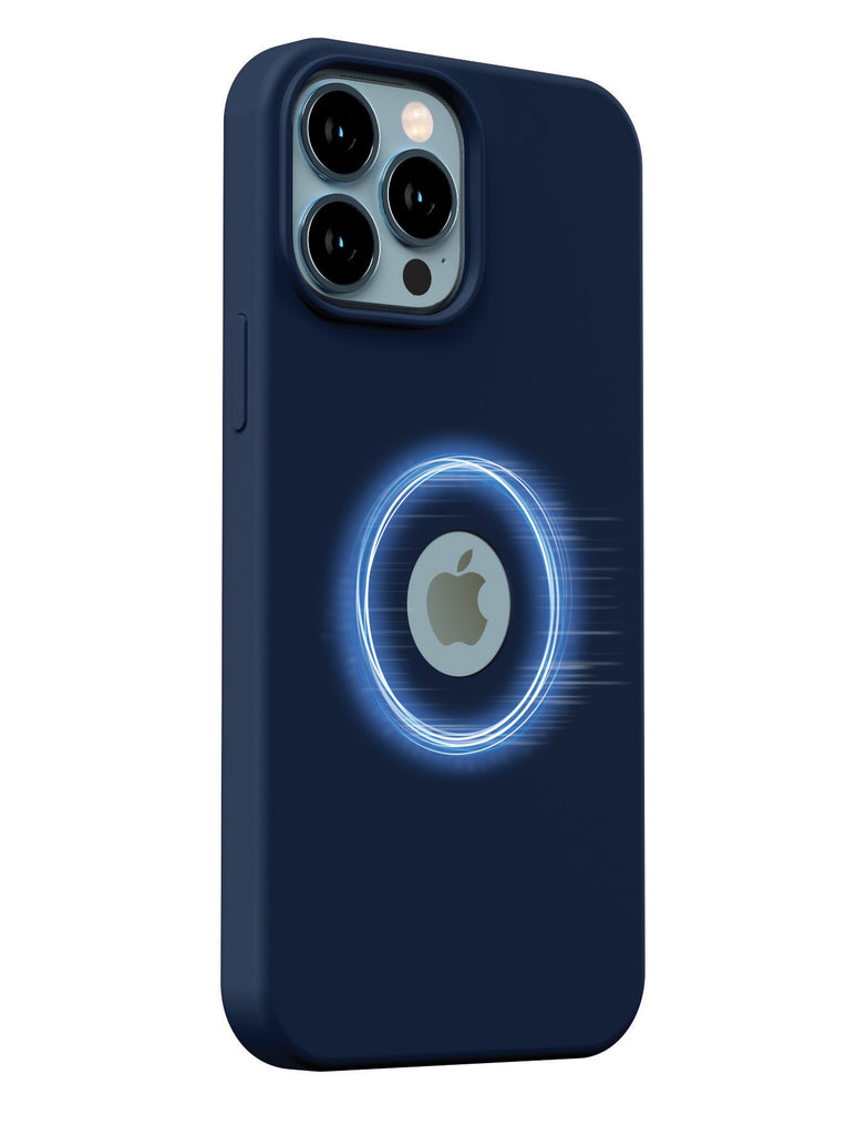 Vaku Luxos ® Apple iPhone 13 Pro Magsafe Built in Halo Lock Magnetic Silicon Logo Cut Back Cover