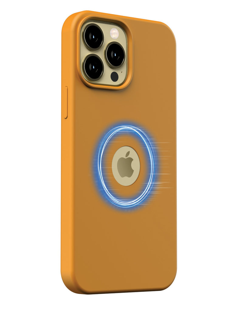 Vaku Luxos ® Apple iPhone 13 Pro Magsafe Built in Halo Lock Magnetic Silicon Logo Cut Back Cover