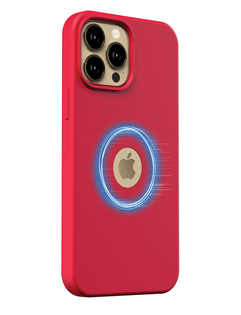 Vaku Luxos ® Apple iPhone 13 Pro Max Magsafe Built in Halo Lock Magnetic Silicon Velvet-Touch Logo Cut Back Cover