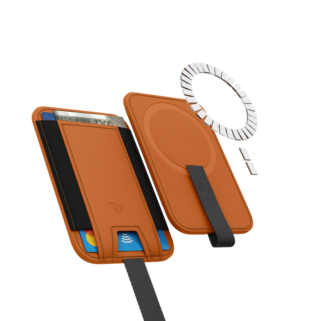 Vaku Luxos ® Magnetic Magsafe Wallet Holder Apple iPhone Wallet with Secure-Grip for iPhone 17/16/15/14/13/12 Series